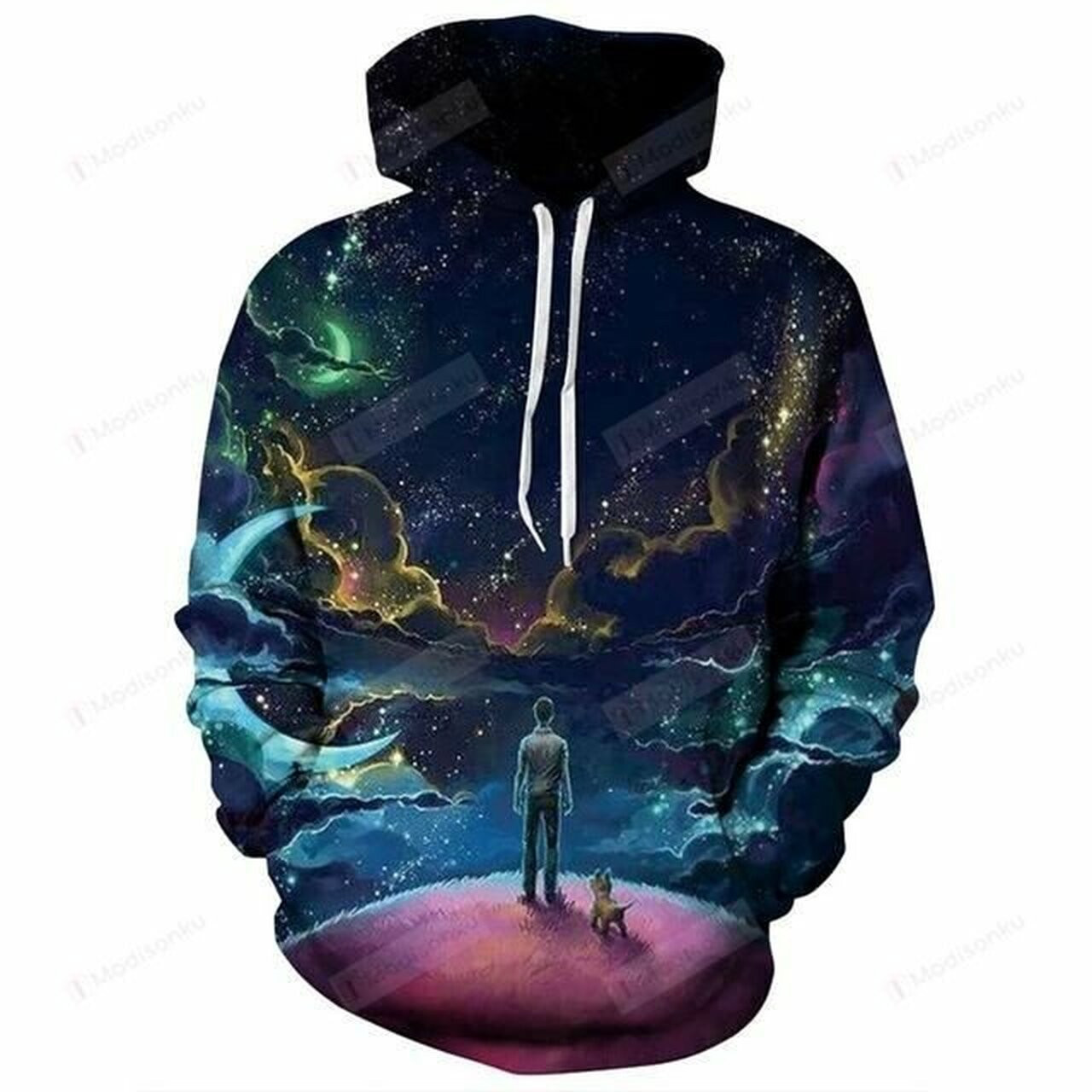 Man And His Dog 3d All Over Print Hoodie
