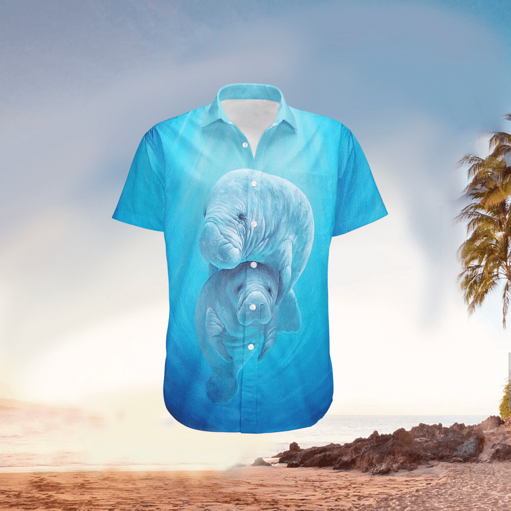 Manatee Hawaiian Shirt Perfect Manatee Clothing Shirt for Men and Women