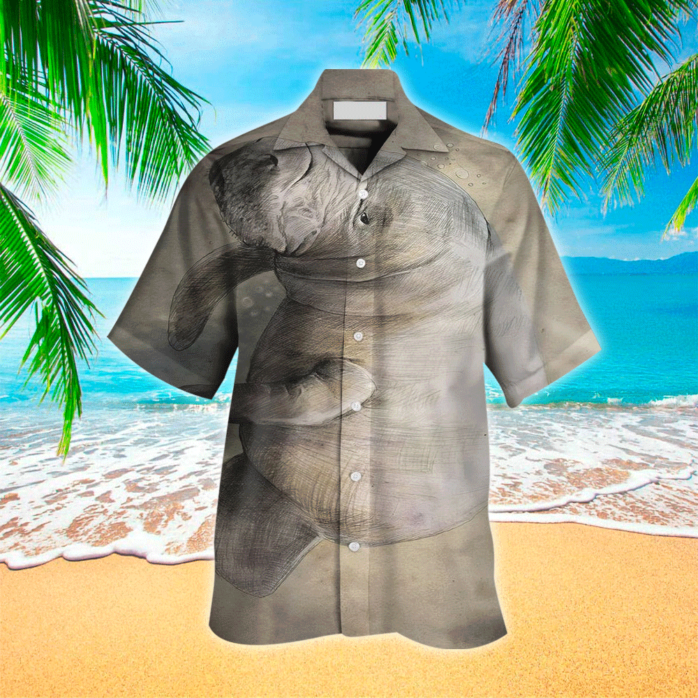 Manatee Shirt Manatee Hawaiian Shirt For Manatee Lovers Shirt for Men and Women