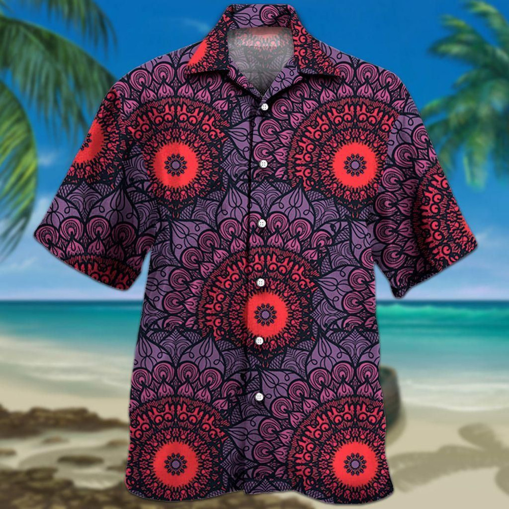 Mandala Pattern Energy Color 3 Aloha Hawaiian Shirt Colorful Short Sleeve Summer Beach Casual Shirt For Men And Women
