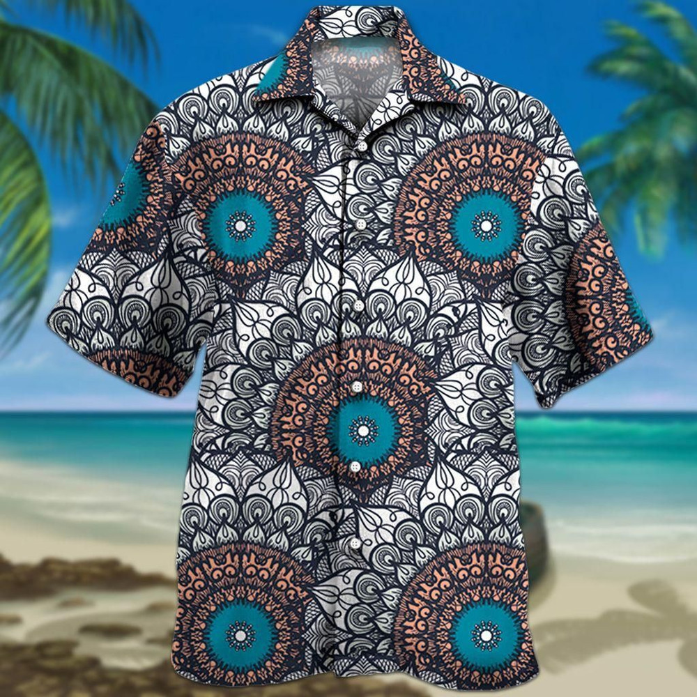 Mandala Pattern Energy Color 4 Aloha Hawaiian Shirt Colorful Short Sleeve Summer Beach Casual Shirt For Men And Women
