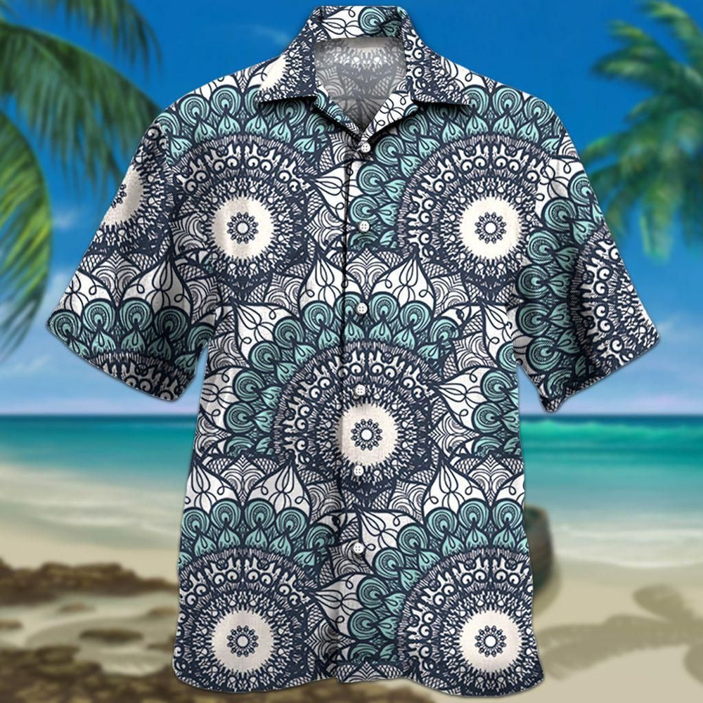 Mandala Pattern Energy Color 6 Aloha Hawaiian Shirt Colorful Short Sleeve Summer Beach Casual Shirt For Men And Women