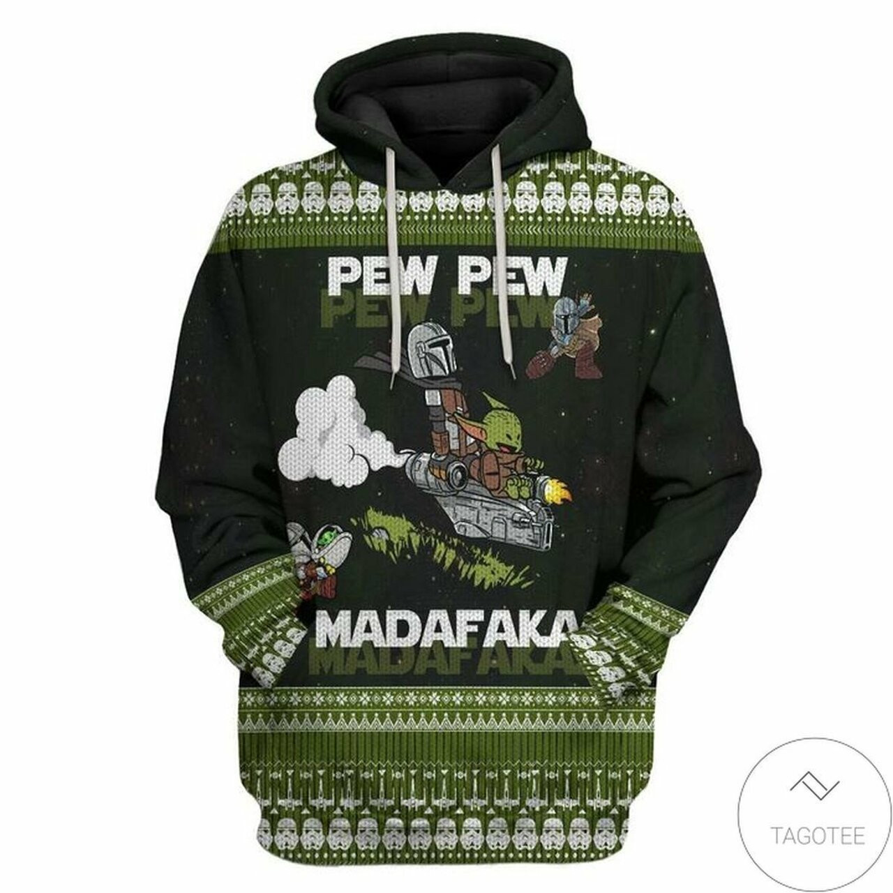 Mando And Baby Yoda Makafaka Christmas 3d All Over Print Hoodie