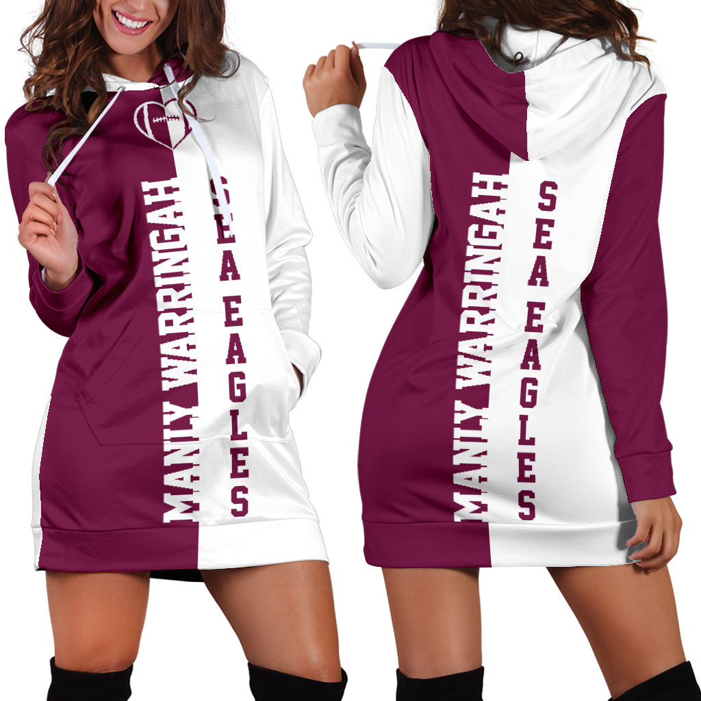 Manly Warringah Rugby Hoodie Dress 3d All Over Print For Women Hoodie