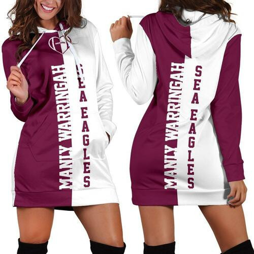Manly Warringah Rugby Hoodie Dress Sweater Dress Sweatshirt Dress 3d All Over Print For Women Hoodie