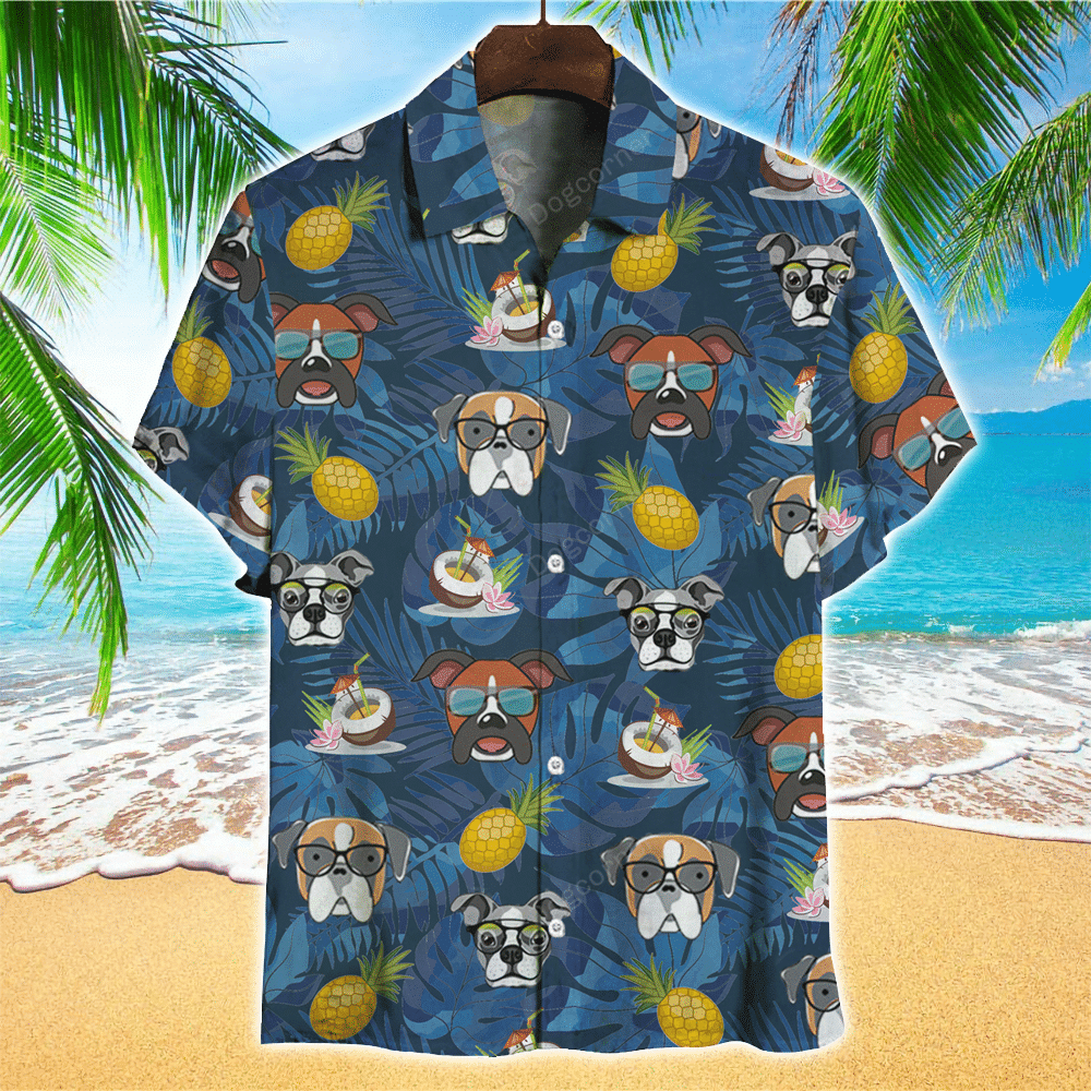 Many Aloha Hawaiian Boxer With Pineapple And Bracken Hawaiian Shirt for Men and Women