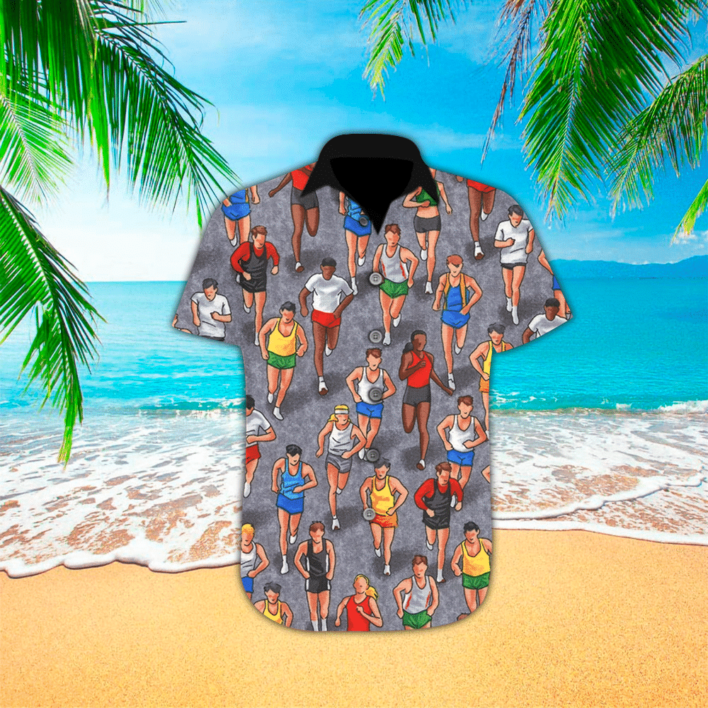 Marathon Hawaiian Shirt Perfect Marathon Clothing Shirt for Men and Women