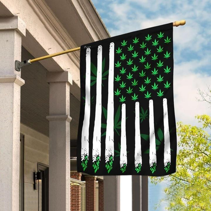 Marijuana Leaf Flag Independence Day July 4th Us Flag Garden Flag House Flag