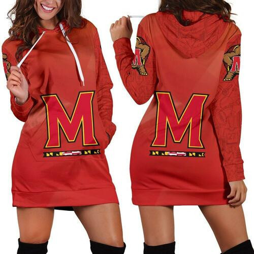Maryland Terrapins Hoodie Dress Sweater Dress Sweatshirt Dress 3d All Over Print For Women Hoodie