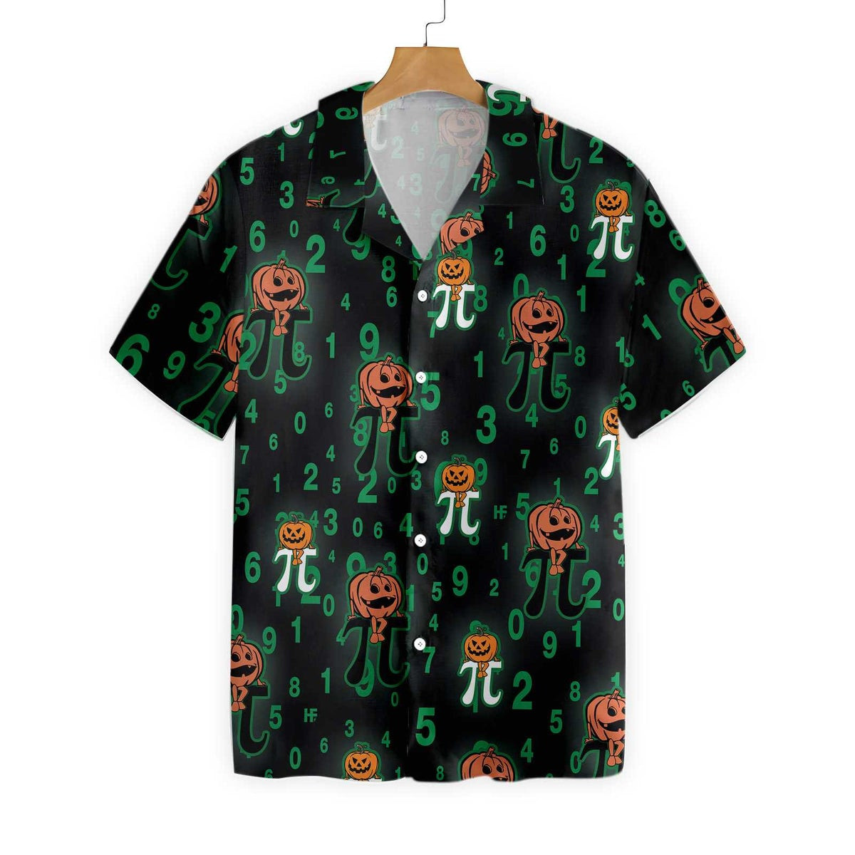 Math Seamless Pattern Pumpkin Pi Hawaiian Shirt