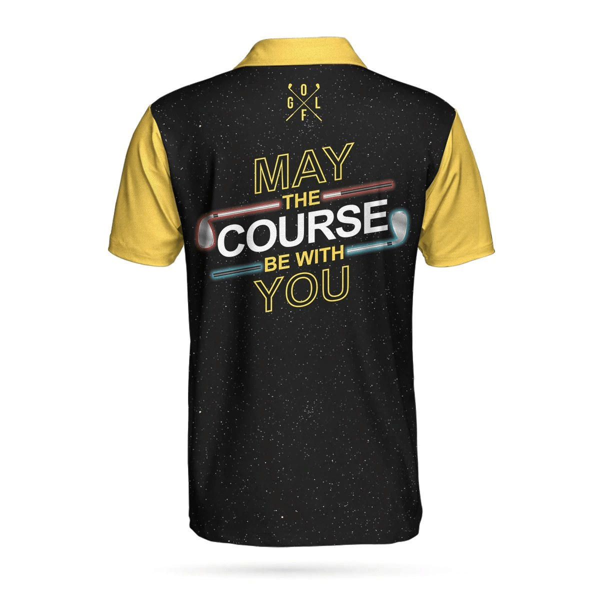 May The Course Be With You Golf Polo Shirt Galaxy Golf Club Lightsaber Polo Shirt Best Golf Shirts Short Sleeve Polo For Men