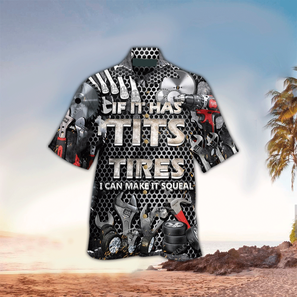 Mechanic Apparel Mechanic Hawaiian Button Up Shirt for Men and Women