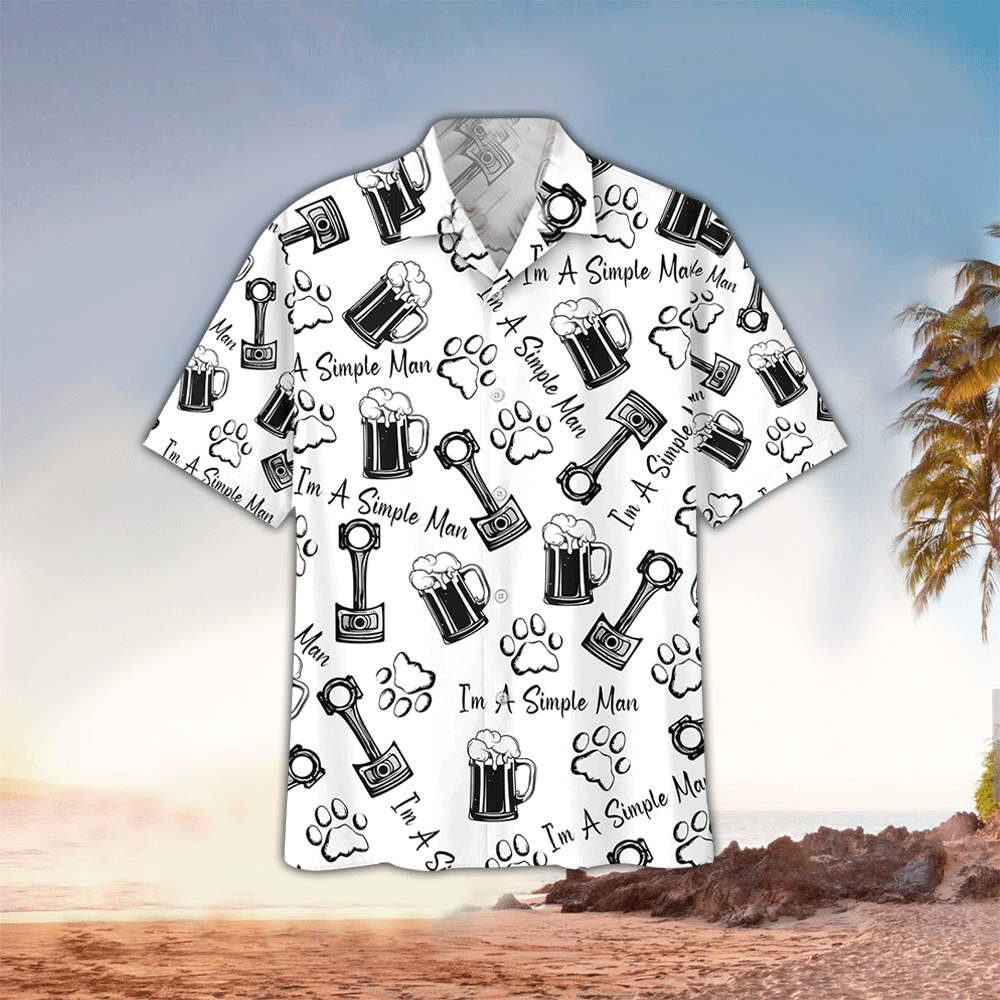 Mechanic Apparel Mechanic Hawaiian Button Up Shirt for Men and Women