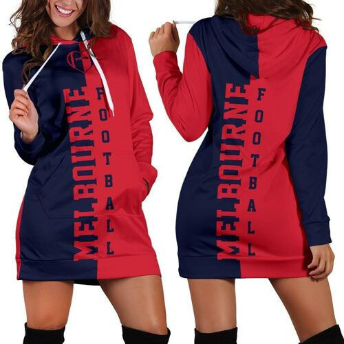 Melbourne Football Hoodie Dress Sweater Dress Sweatshirt Dress 3d All Over Print For Women Hoodie