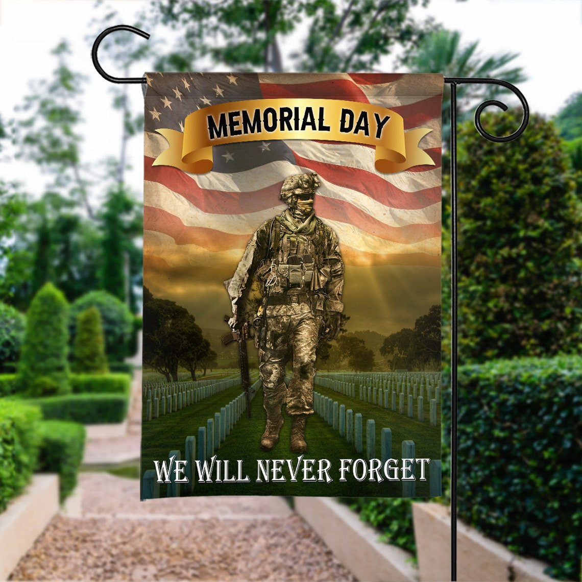 Memorial Day Flag US Army Veteran Flag United States Army Veteran Flag Memorial Day Decor Soldier Never Forget Memorial Day Gift