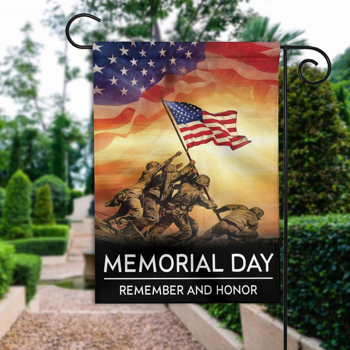 Memorial Day Garden Flag  US Army Remember And Honor Soldiers  Double Sided Yard Outdoor Decoration Veterans Day Flag