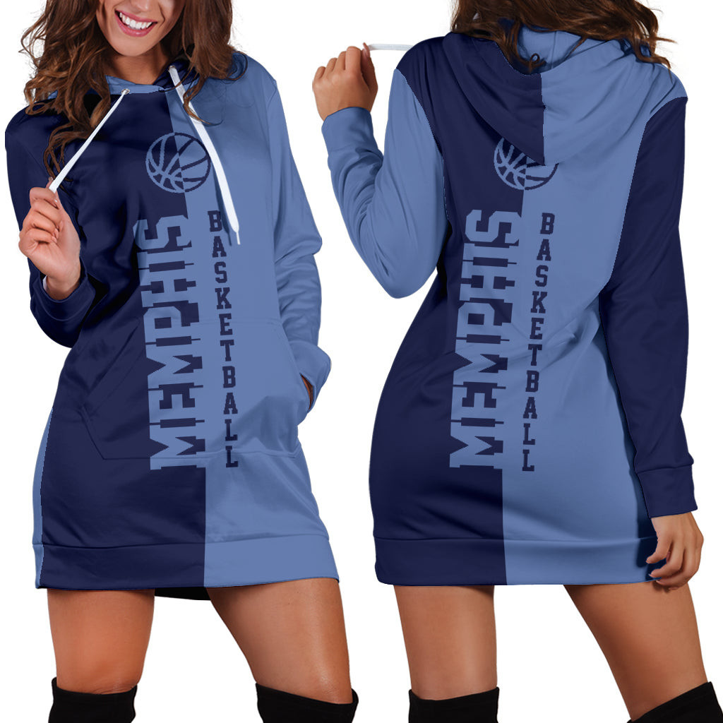 Memphis Basketball Hoodie Dress 3d All Over Print For Women Hoodie