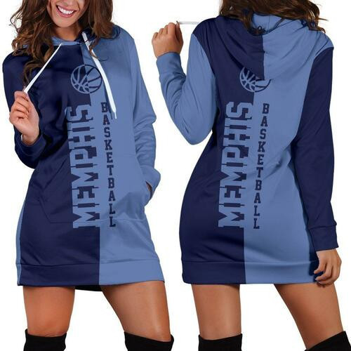 Memphis Basketball Hoodie Dress Sweater Dress Sweatshirt Dress 3d All Over Print For Women Hoodie