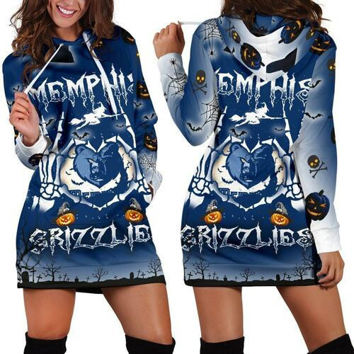 Memphis Grizzlies Hoodie Dress Sweater Dress Sweatshirt Dress 3d All Over Print For Women For Halloween Hoodie