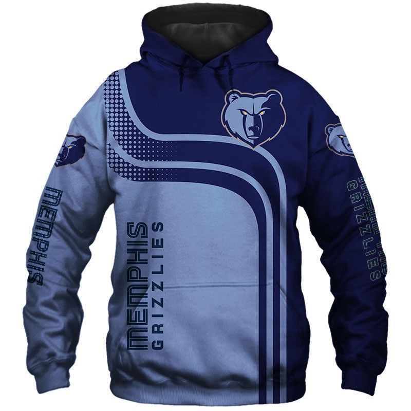 Memphis Grizzlies Pullover And Zippered Hoodies Custom 3D Memphis Grizzlies Graphic Printed 3D Hoodie All Over Print Hoodie For Men For Women