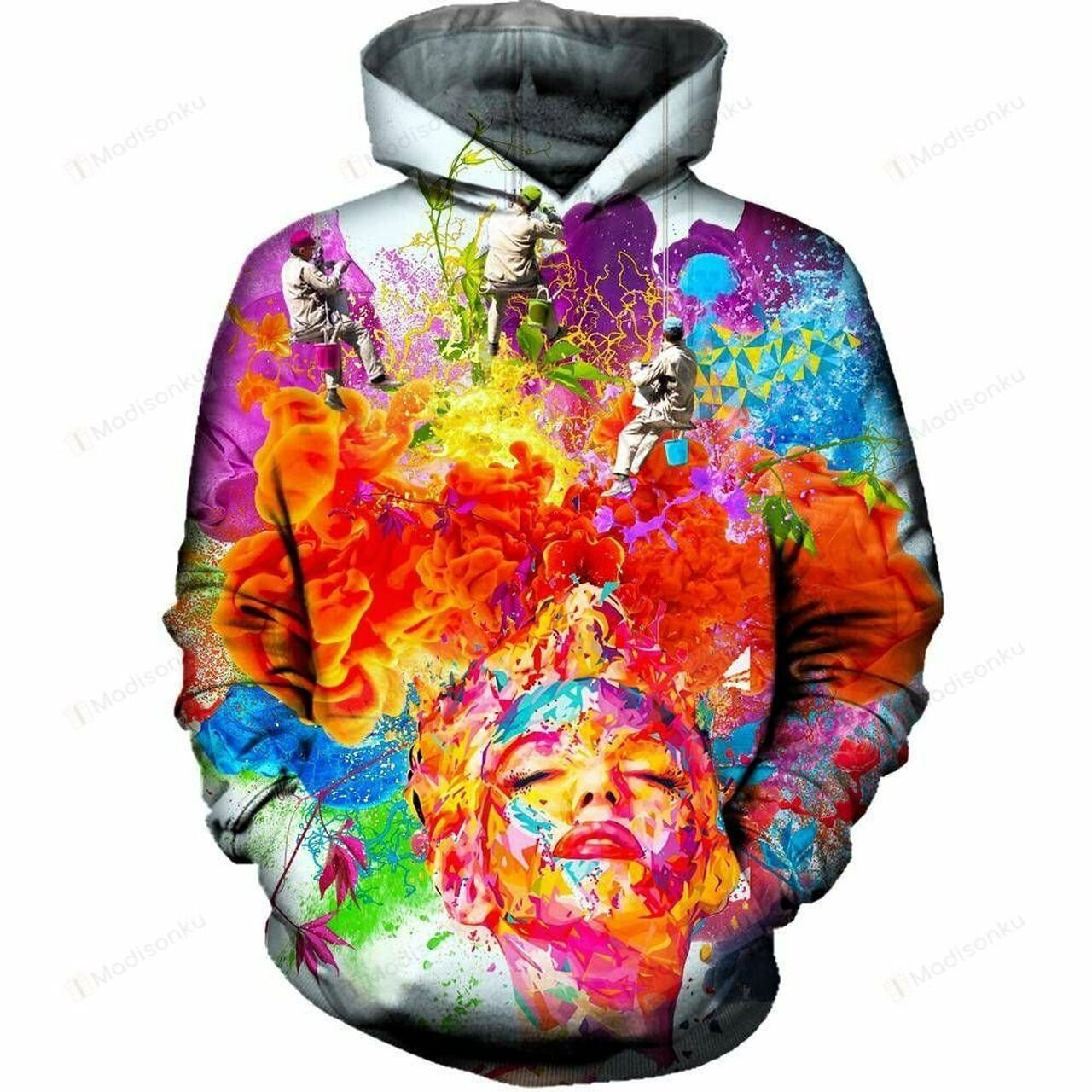 Men At Work 3d All Over Printed Hoodie