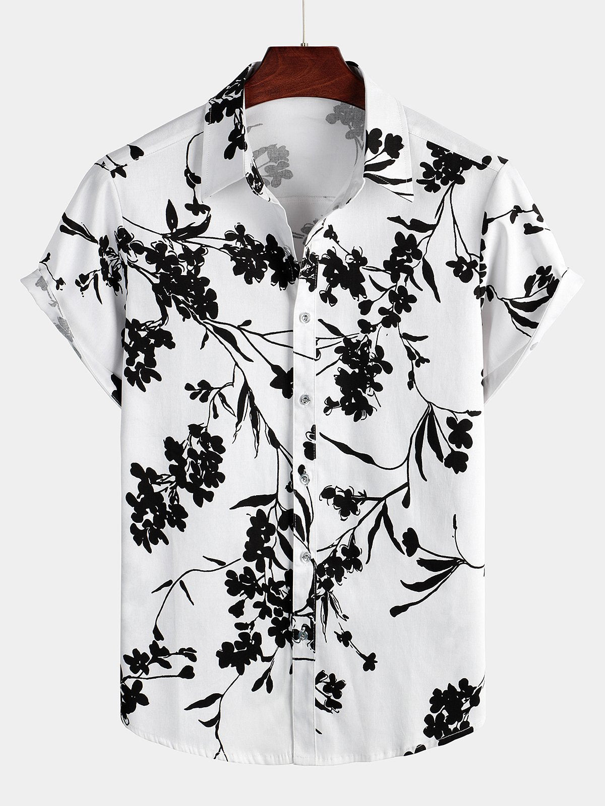 Mens Breathable Cotton Casual Short Sleeve Shirt Hawaiian Shirt for Men Women