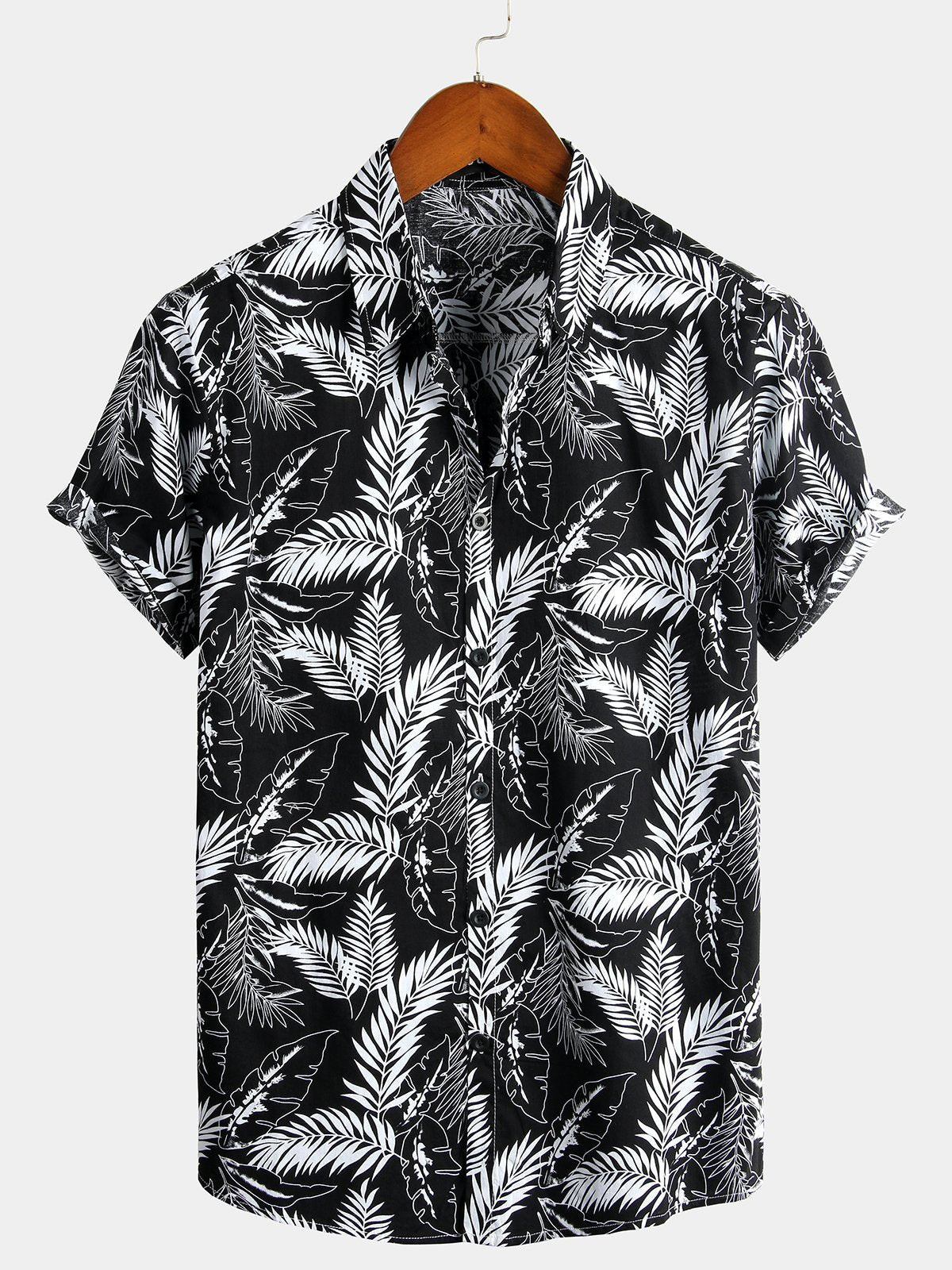 Mens Floral Cotton Tropical Hawaiian Shirt