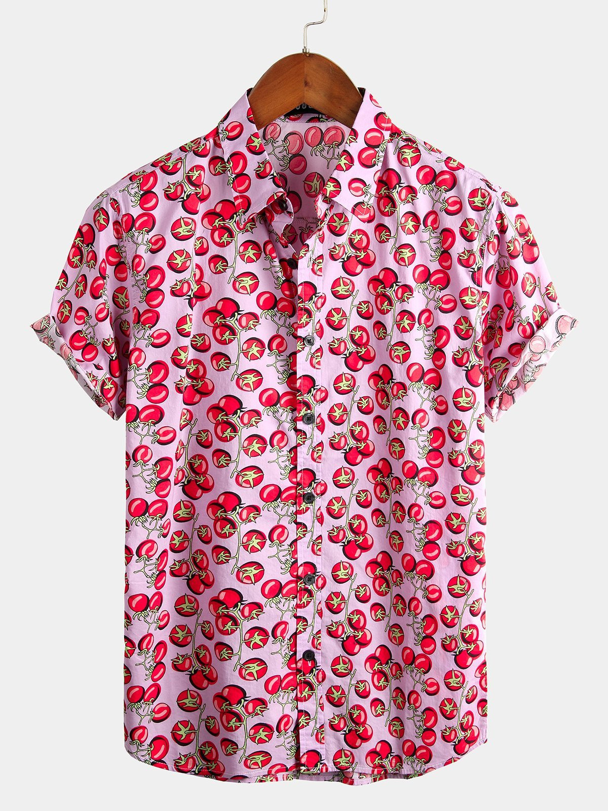 Mens Floral Cotton Tropical Hawaiian Shirt