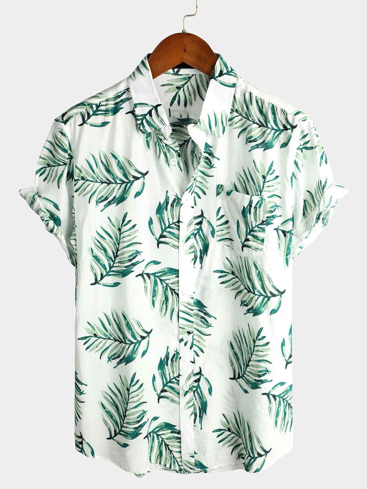 Mens Floral Holiday Cotton Shirt Hawaiian Shirt for Men Women