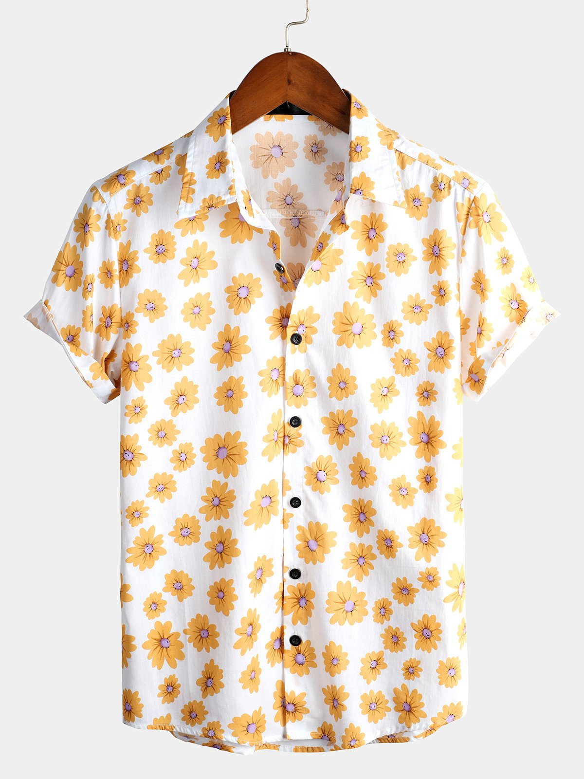 Mens Floral Tropical Hawaii Cotton Shirt Hawaiian Shirt for Men Women