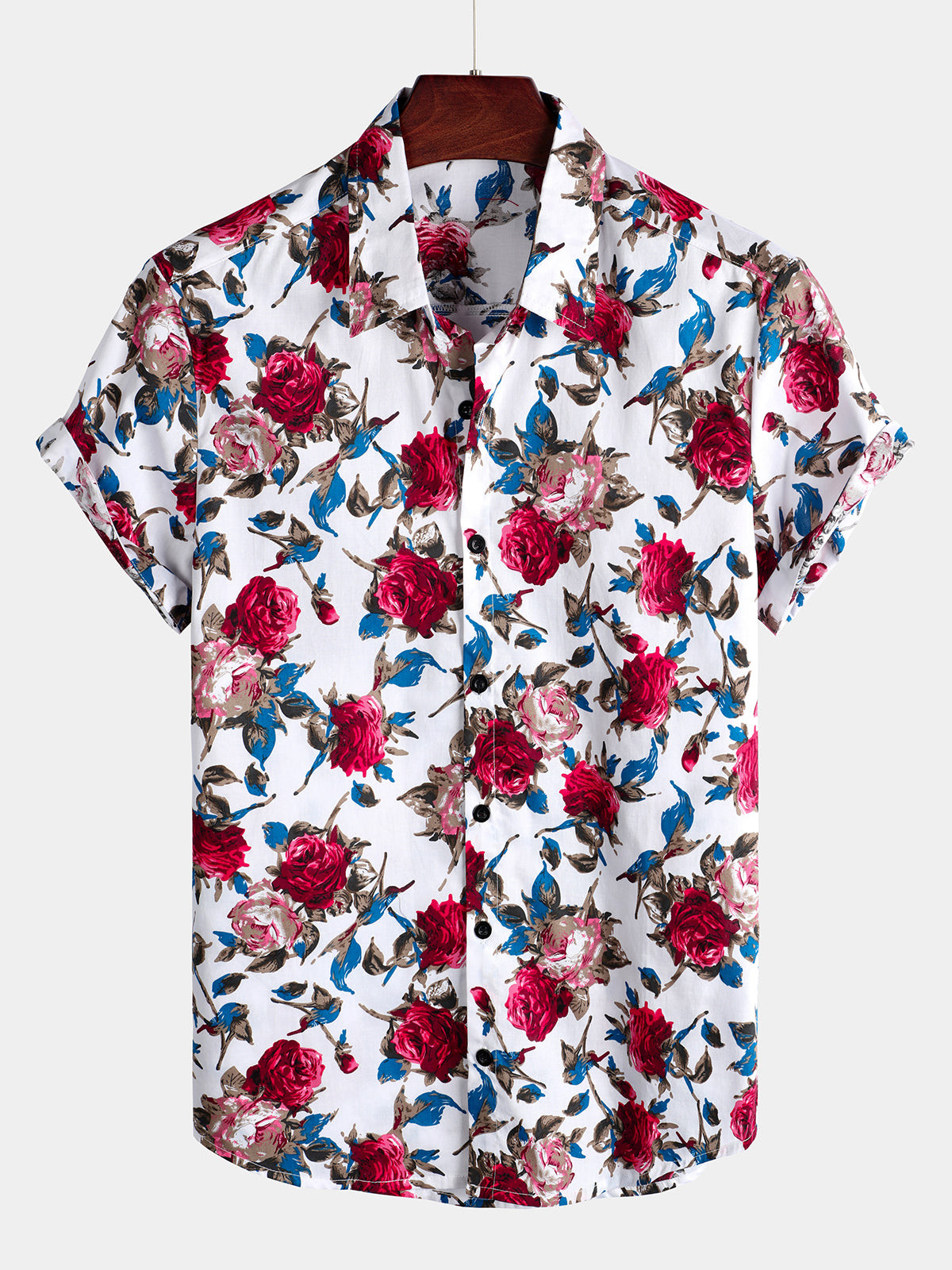 Mens Floral Tropical Hawaii Cotton Shirt Hawaiian Shirt for Men Women