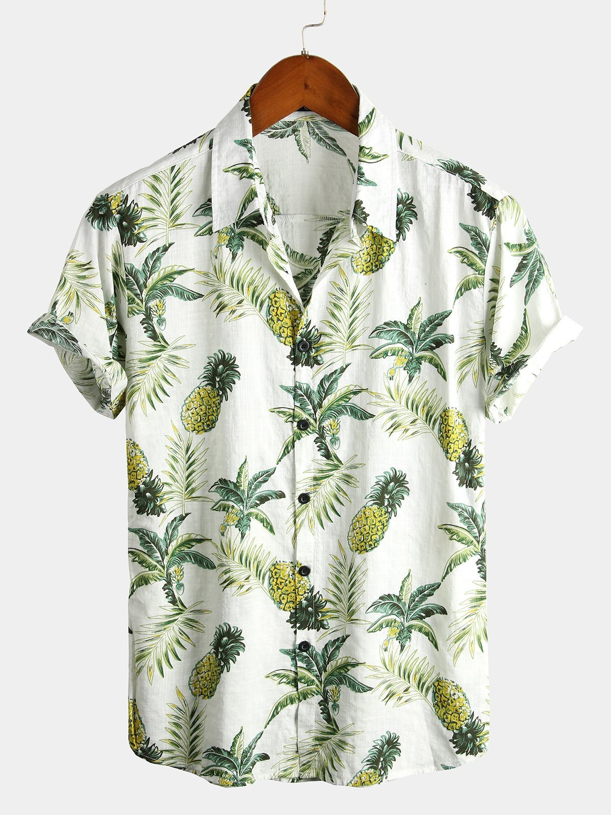 Mens Hawaii Floral Printed Cotton Shirt Hawaiian Shirt for Men Women