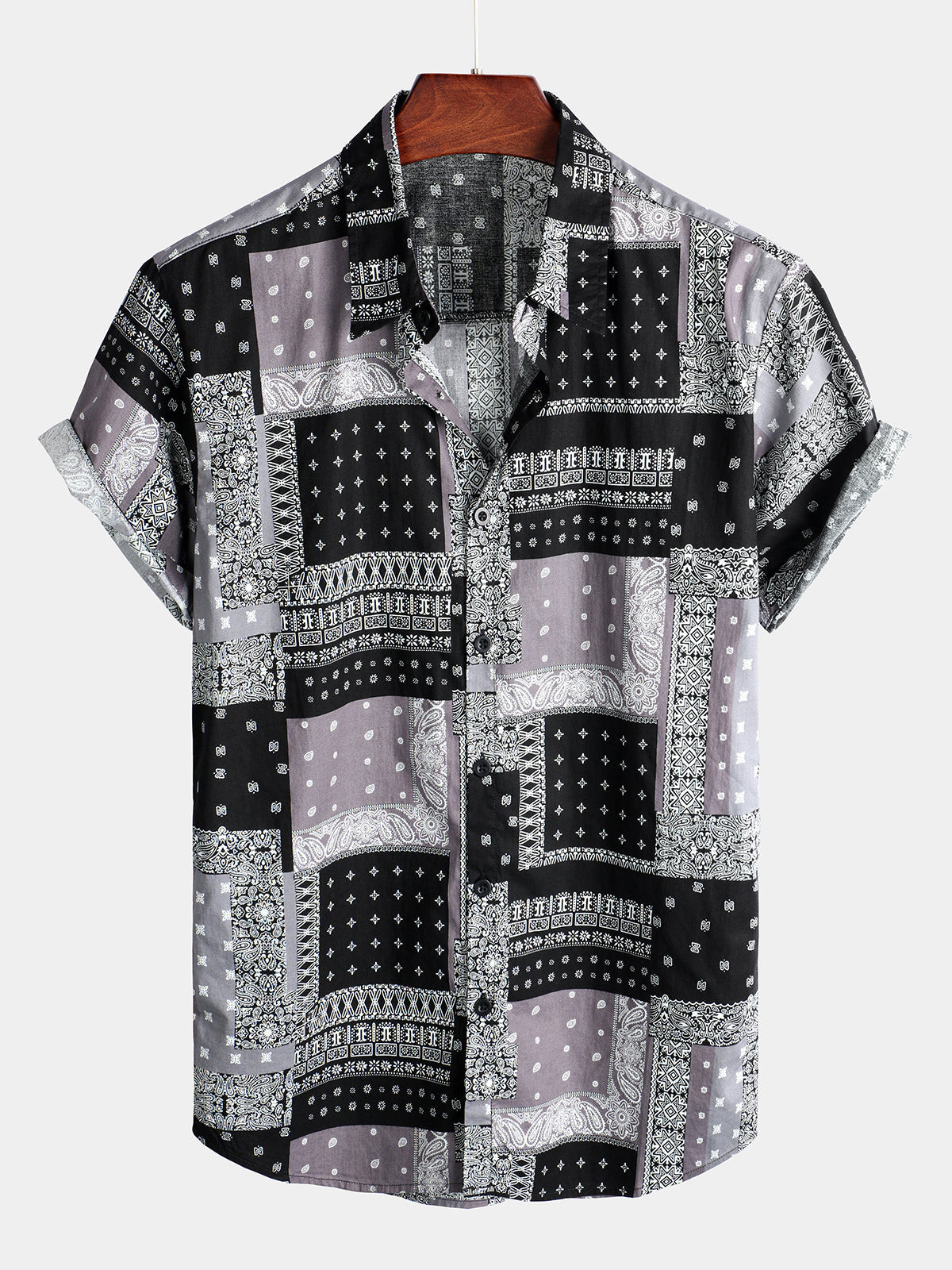 Mens Holiday Short Sleeve Cotton Shirt Hawaiian Shirt for Men Women