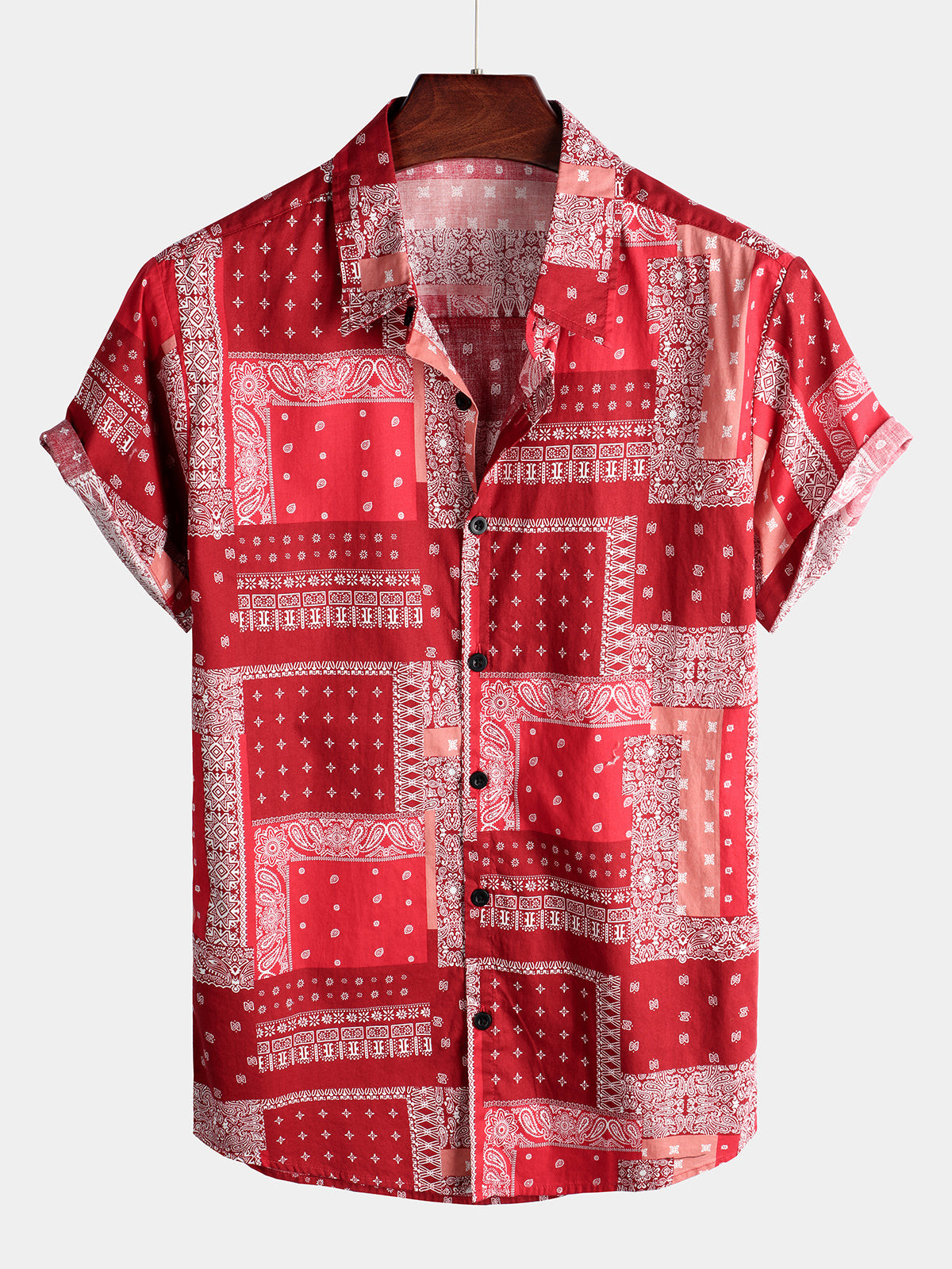 Mens Holiday Short Sleeve Cotton Shirt Hawaiian Shirt for Men Women