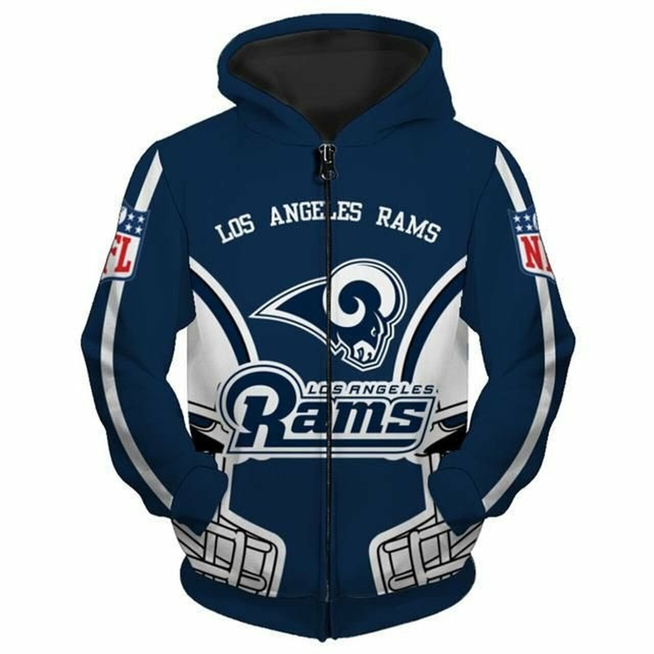 Mens Los Angeles Rams 3d All Over Print Hoodie