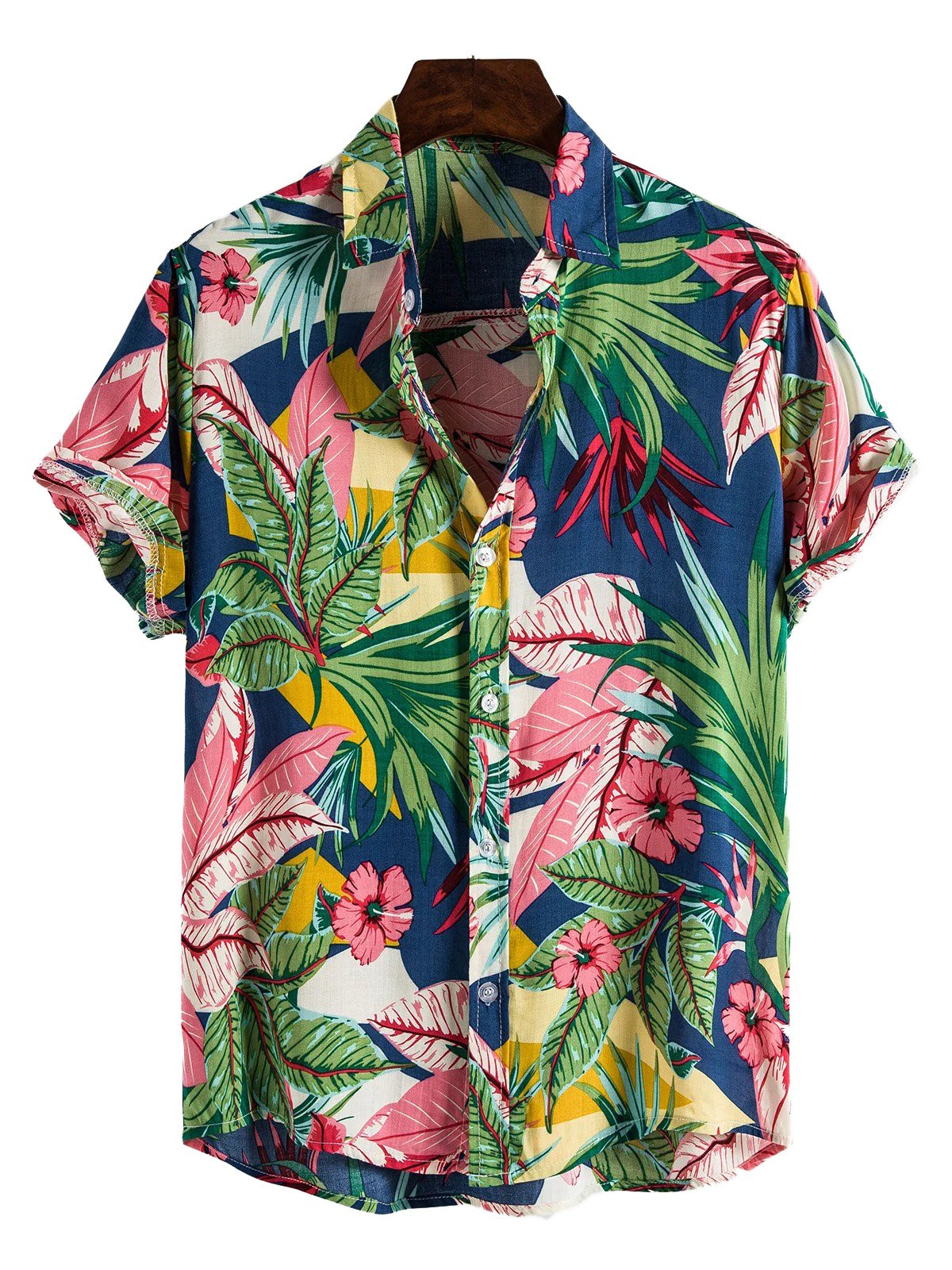 Mens Shirt Collar Holiday Printed Shirts Hawaiian Shirt for Men Women