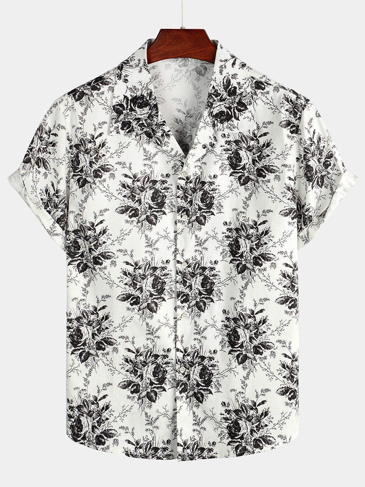 Mens Short Sleeve Cotton Casual Shirt Hawaiian Shirt for Men Women