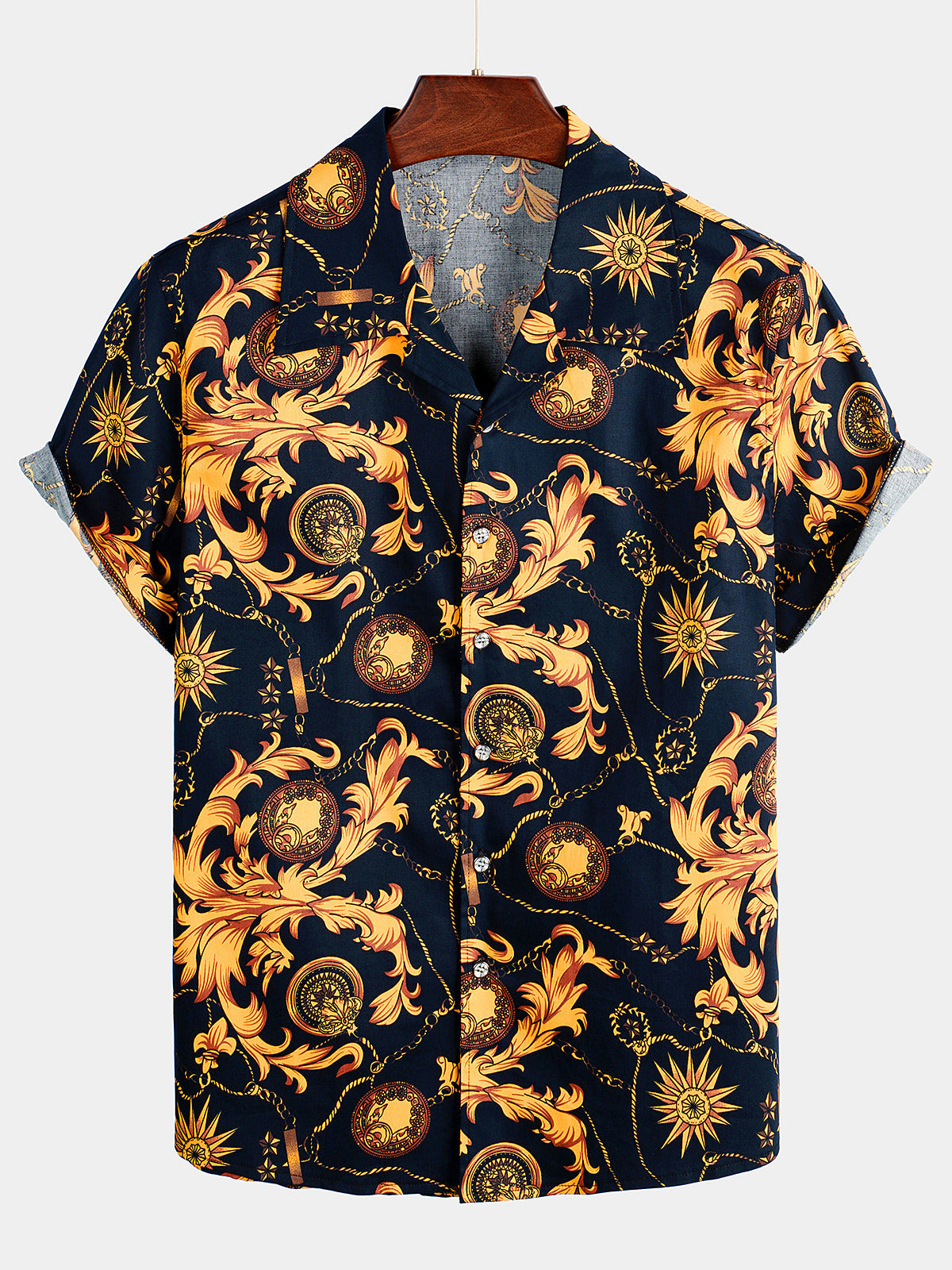 Mens Short Sleeve Cotton Shirts Hawaiian Shirt for Men Women