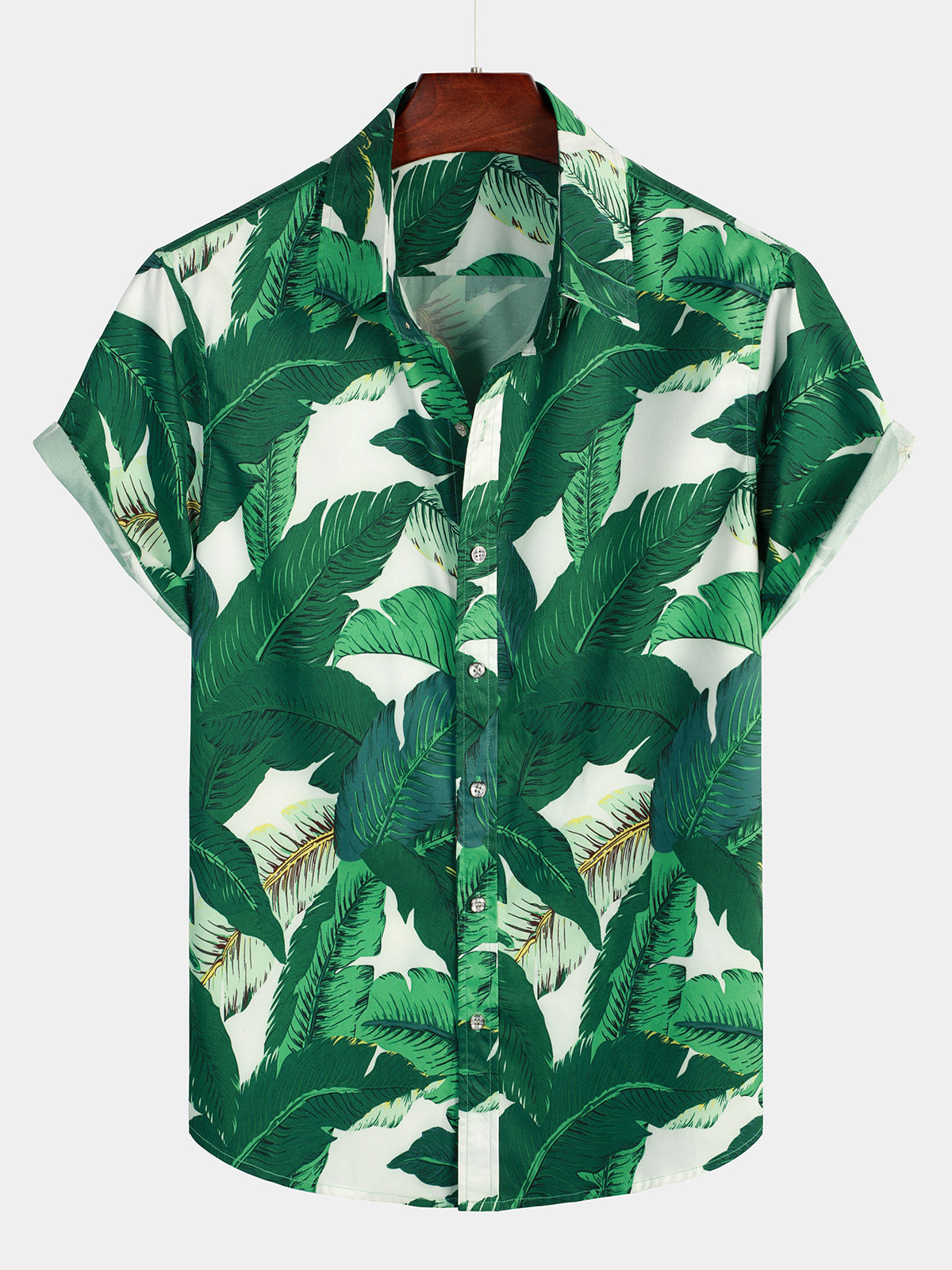 Mens Short Sleeve Print Hawaiian Vacation Casual Shirt