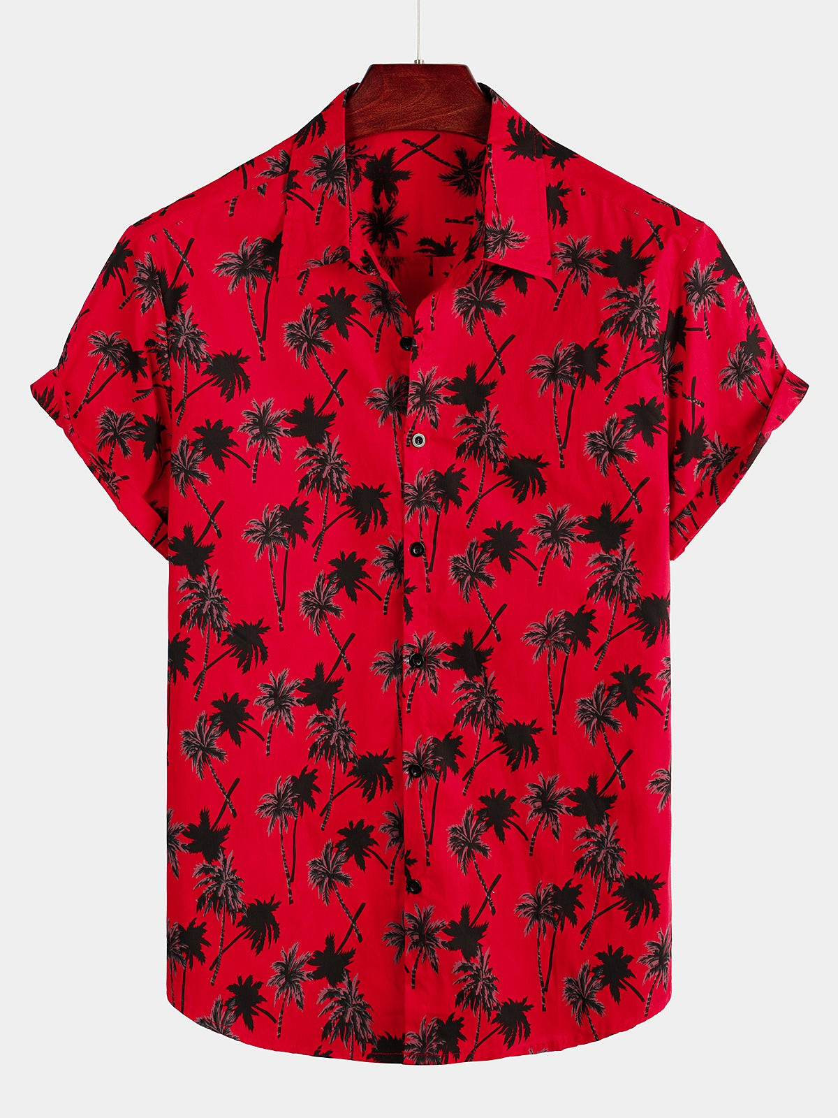 Mens Summer Tropical Coconut Tree Print Short Sleeve Shirt Hawaiian Shirt for Men Women