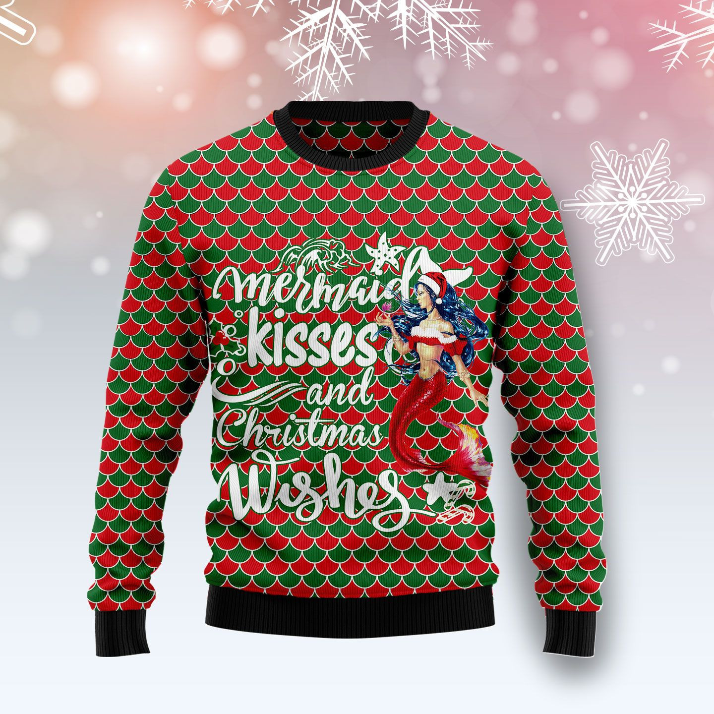 Mermaid Christmas Ugly Christmas Sweater Ugly Sweater For Men Women
