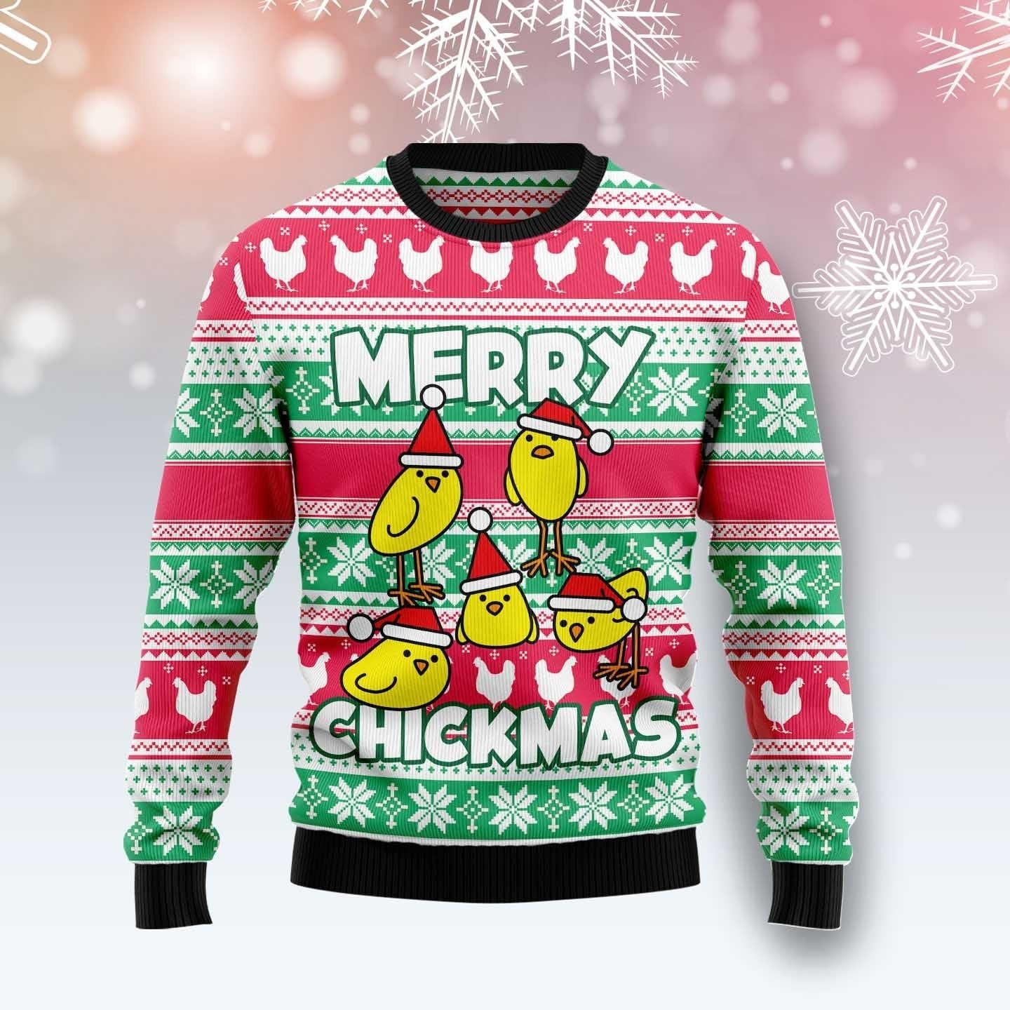 Merry Chickmas Ugly Christmas Sweater, Ugly Sweater For Men Women, Holiday Sweater