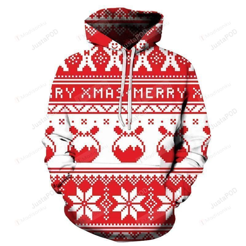 Merry Christmas 3D All Over Print Hoodie