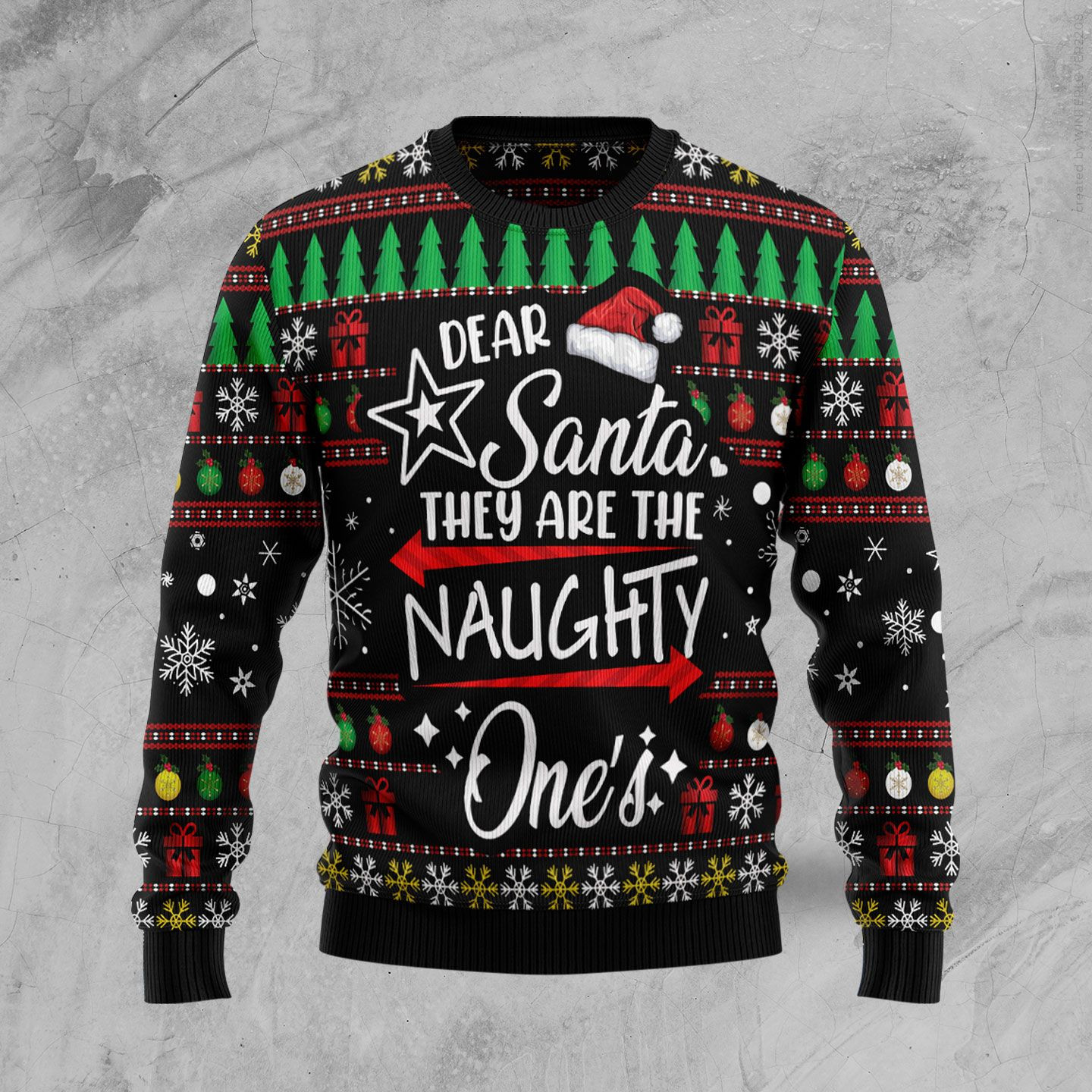 Merry Christmas Dear Santa They Are Naughty Ones Ugly Christmas Sweater Ugly Sweater For Men Women