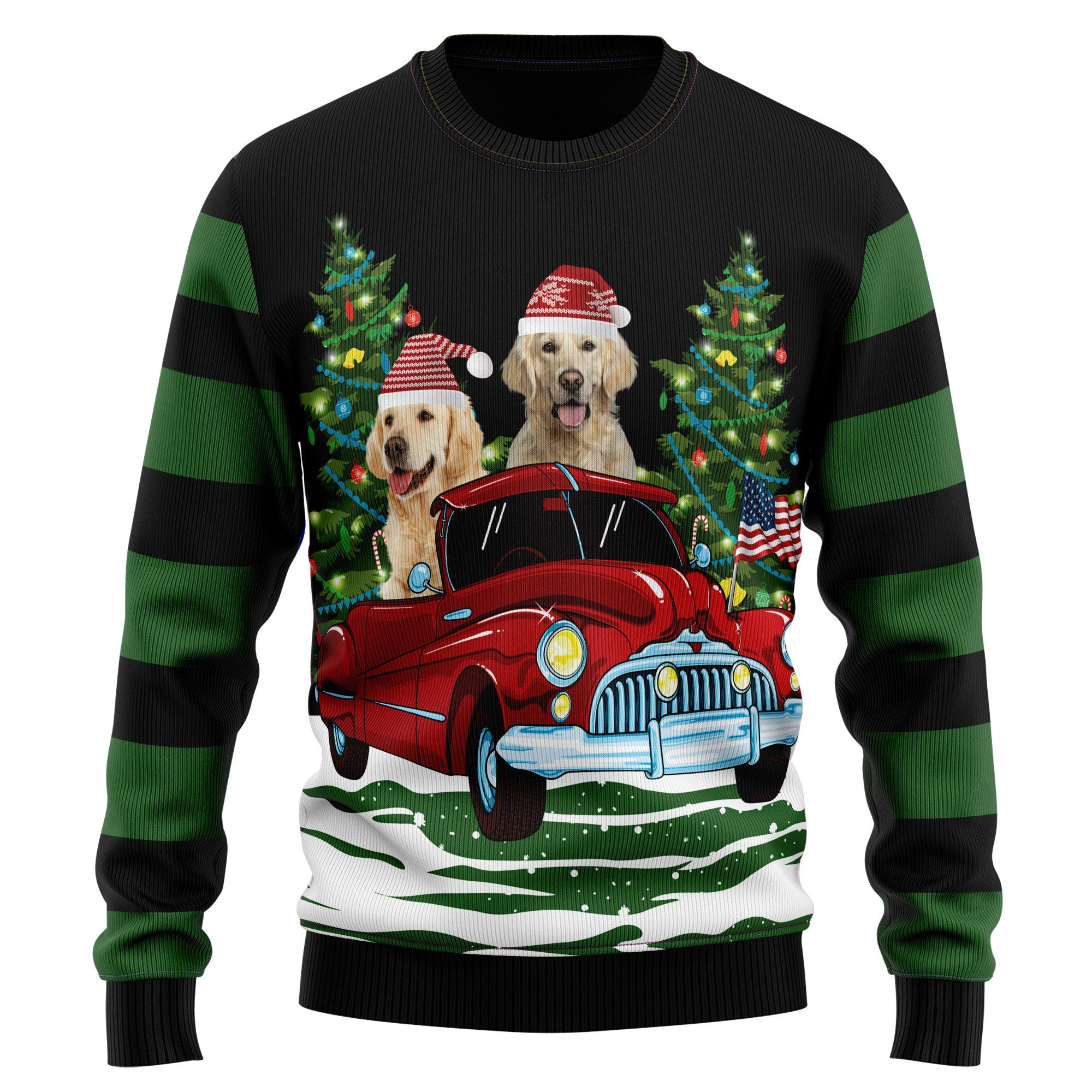 Merry Christmas Golden Retriever Ugly Christmas Sweater