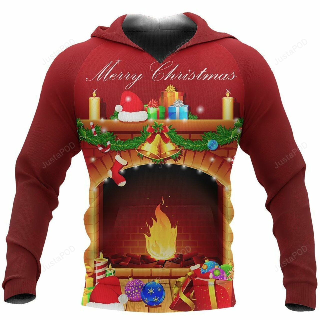 Merry Christmas Warm Home Heater For Unisex 3d All Over Print Hoodie