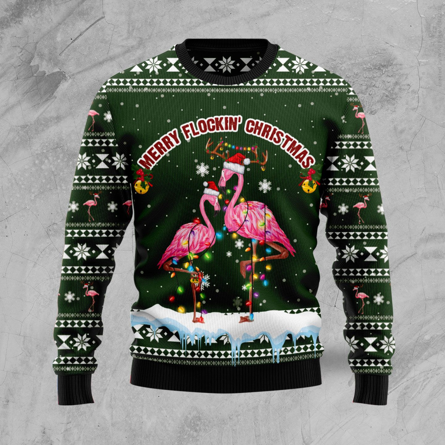 Merry Flockin Christmas Ugly Christmas Sweater Ugly Sweater For Men Women