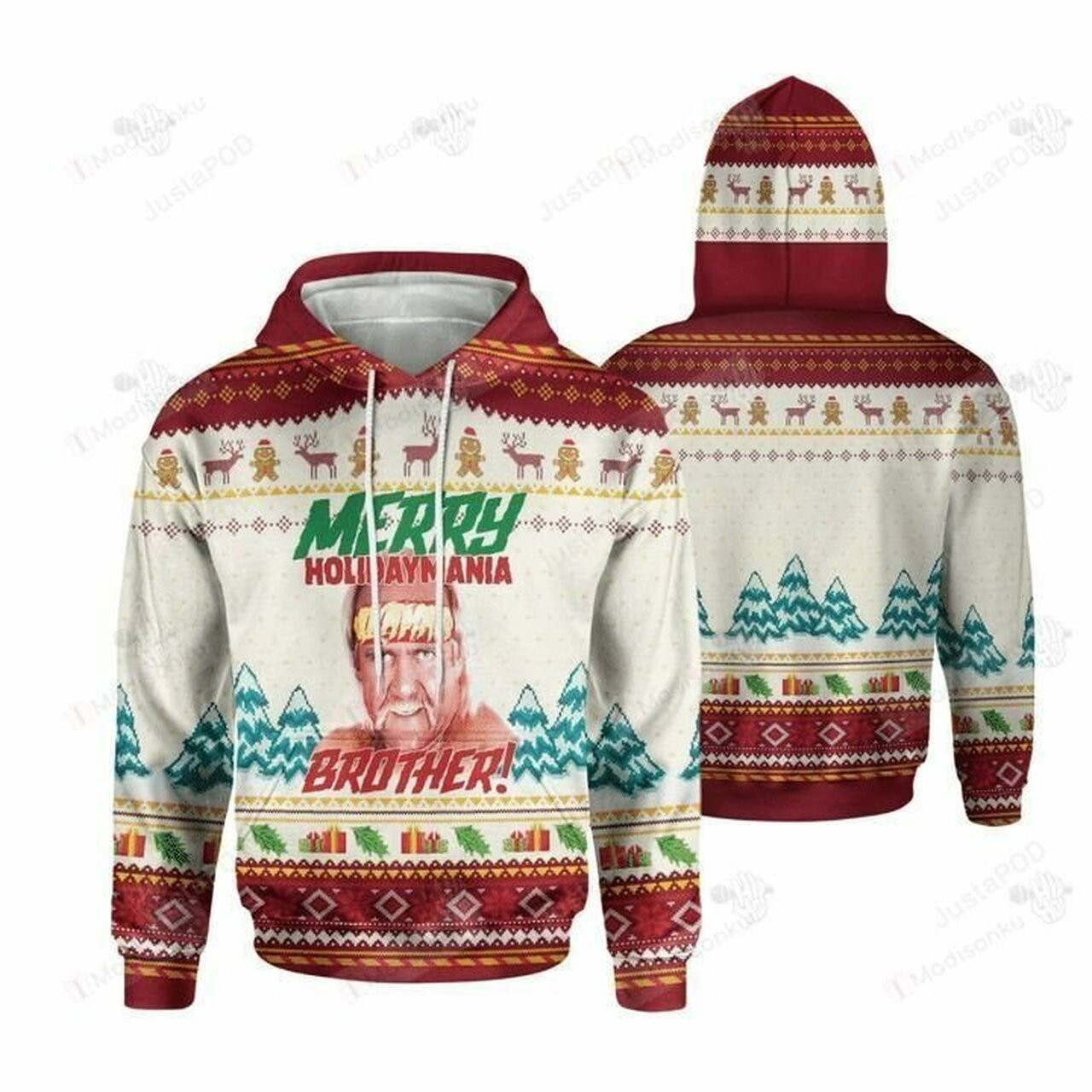 Merry Holiday Mania Brother Christmas 3d All Over Print Hoodie