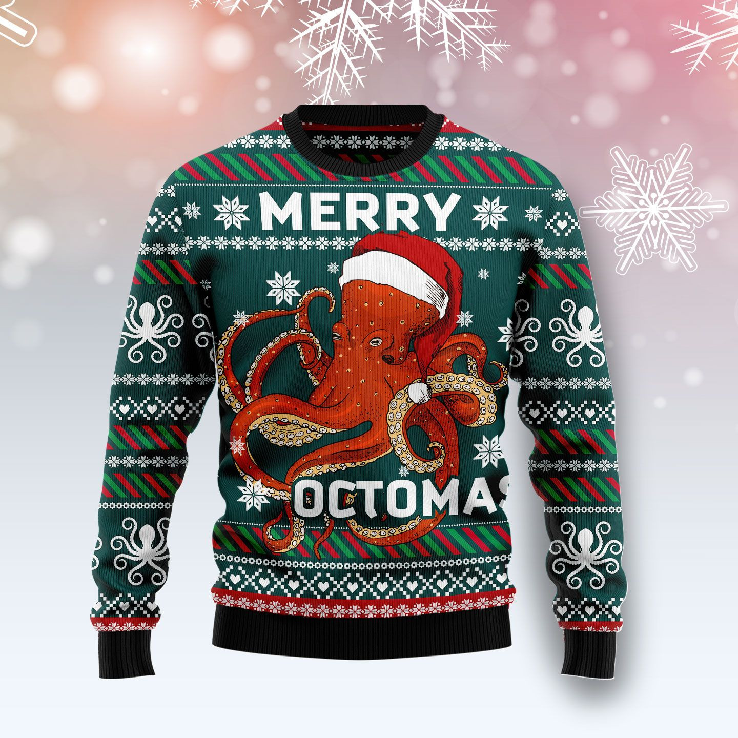 Merry Octomas Ugly Christmas Sweater Ugly Sweater For Men Women