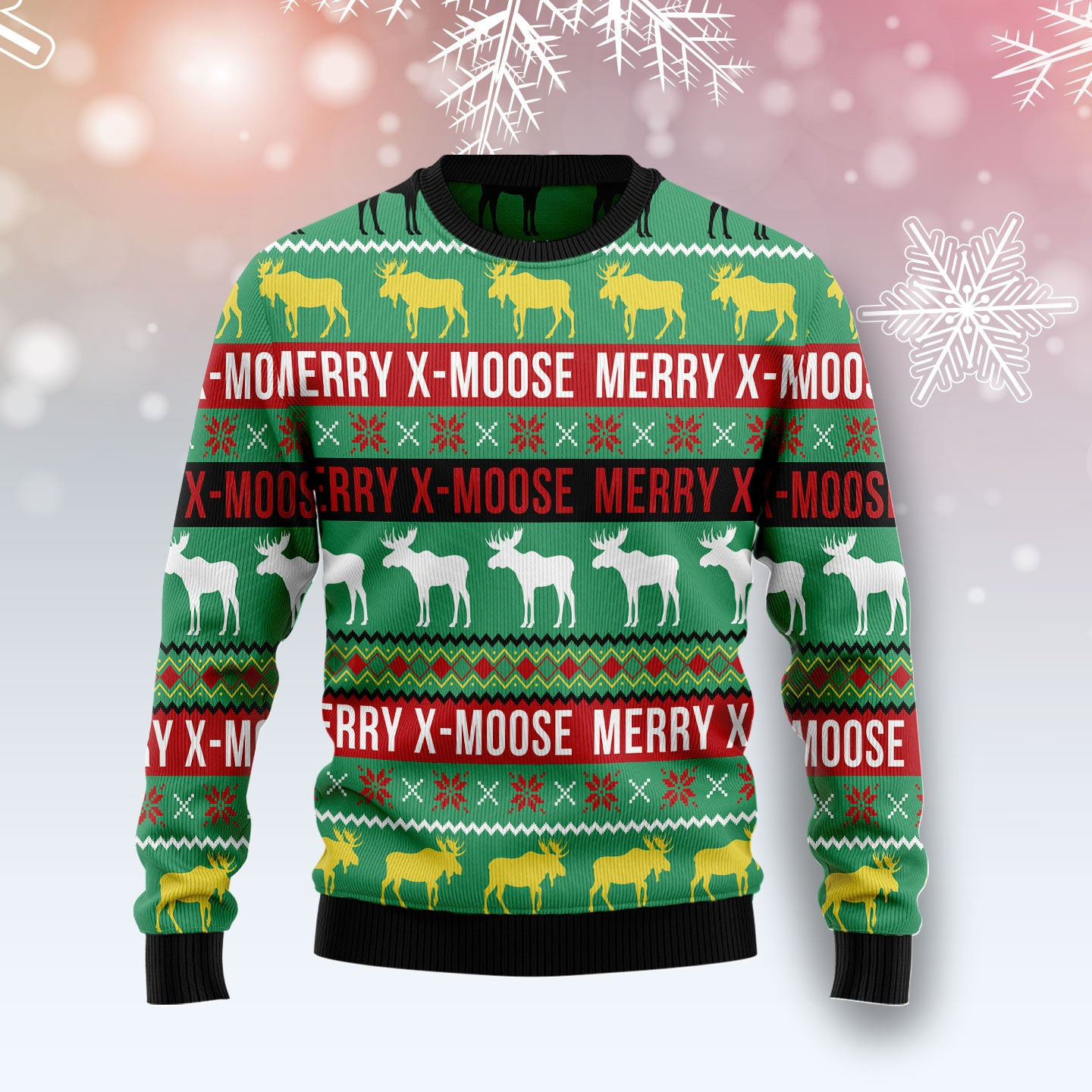 Merry XUgly SweaterMoose Ugly Christmas Sweater